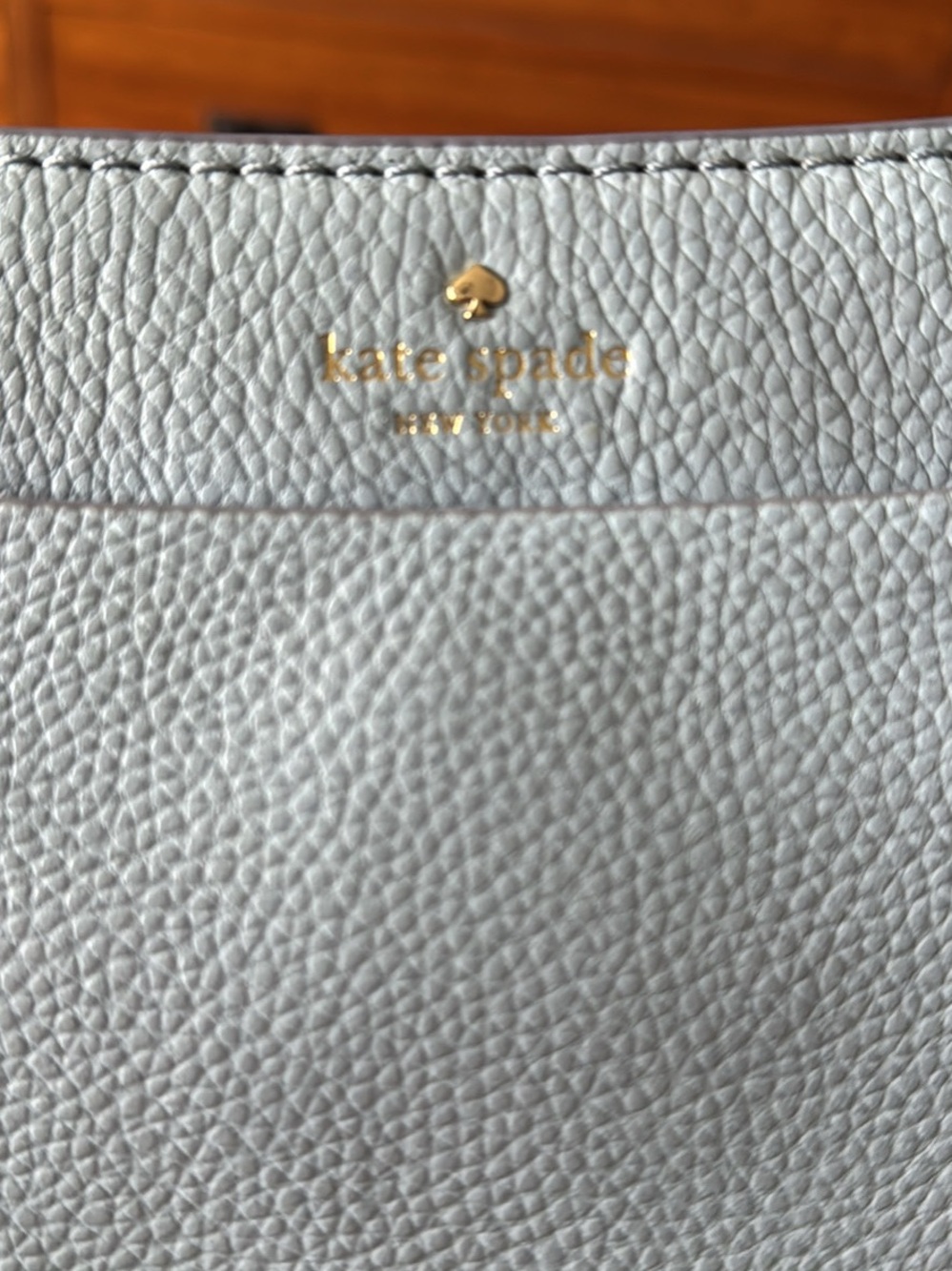 kate spade light blue pebbled leather crossbody bag - Picture 2 of 8